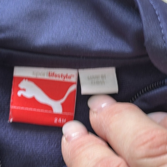 2T and 24m Puma  up spring jackets with pockets, black white red blue - Picture 10 of 14